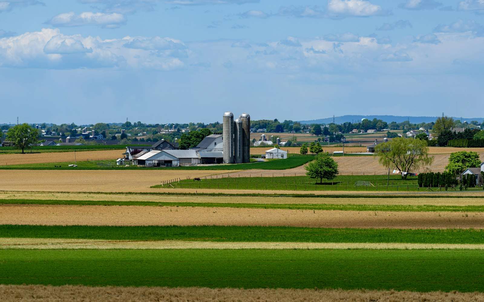 Farmland and silos in Lancaster County